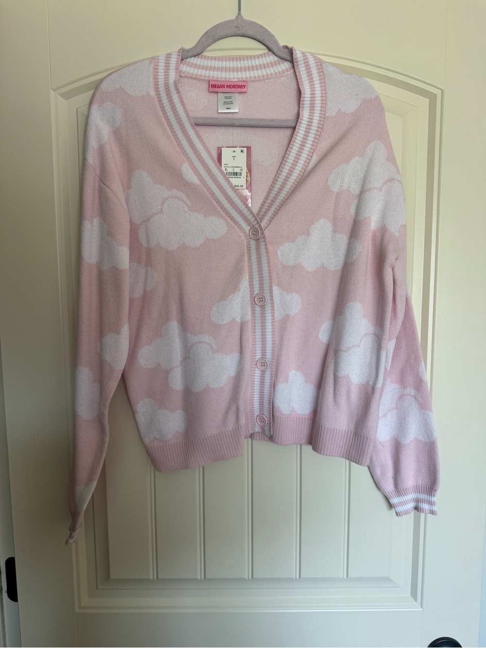 Megan Moroney Pink Cloud V‑Neck Cardigan